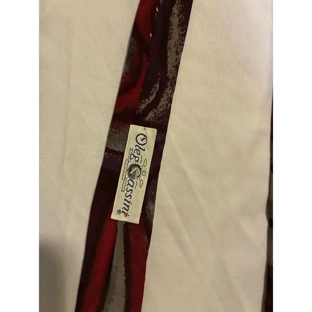 oleg cassini Red Pattered Necktie
